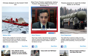 A sample of the headlines on the front page of Blue Force Tracker. (Sept. 29, 2014)