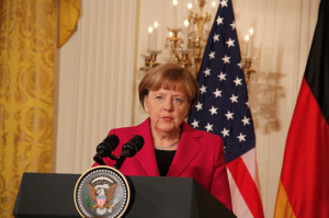 German Chancellor Angela Merkel said she is still opposed to arming Ukraine and pushed for a diplomatic approach. (Tyler Pager/MNS)