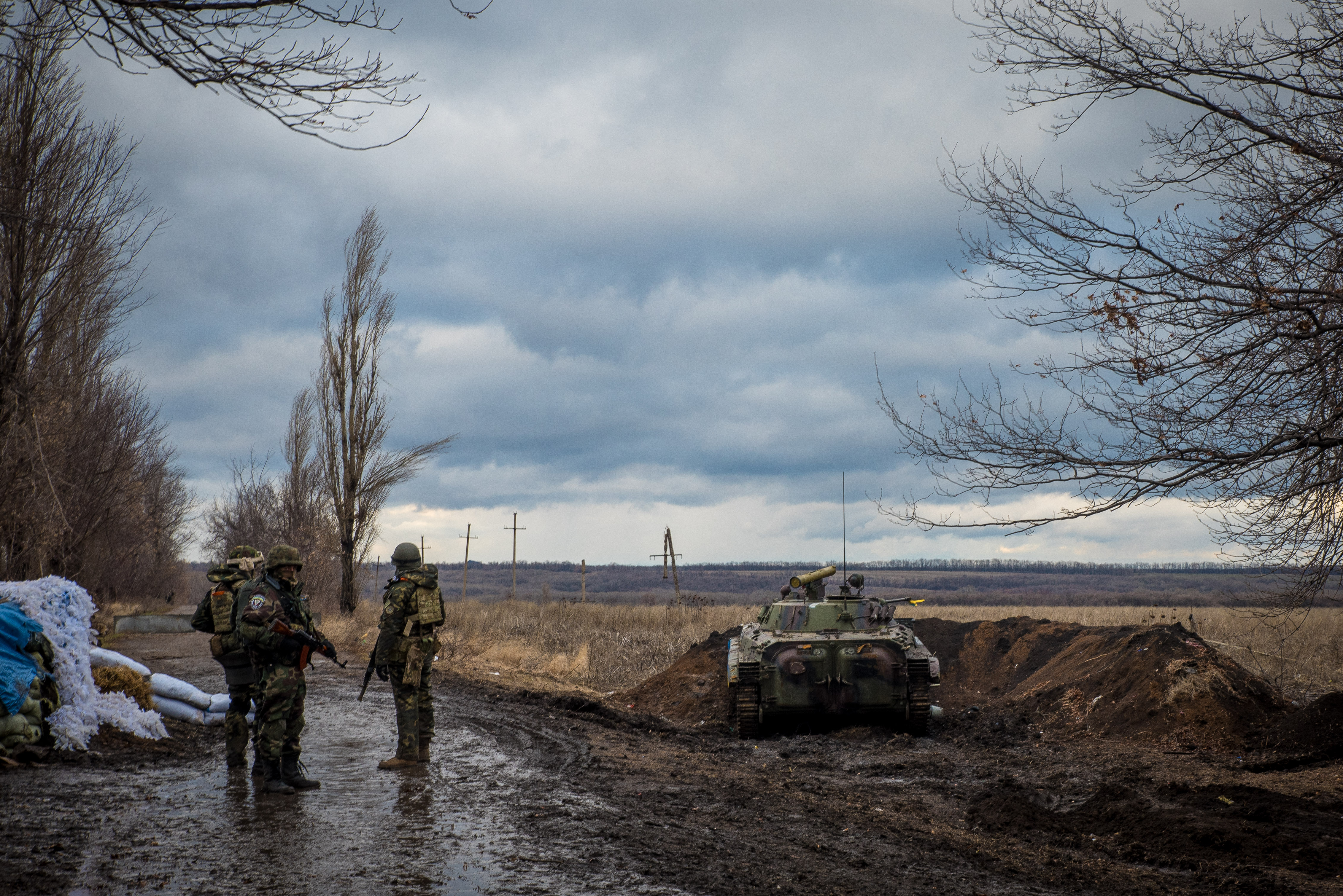 12/25: Ukrainian front line positions near Svitlodarsk. (Photo Credit: James Sprankle)
